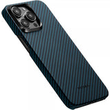 Pitaka iPhone 15 Pro Deksel MagEZ Case 4 Black/Blue Twill