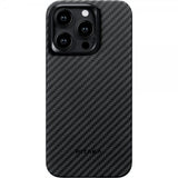 Pitaka iPhone 15 Pro Deksel MagEZ Case 4 Black/Grey Twill