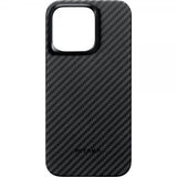 Pitaka iPhone 15 Pro Deksel MagEZ Case 4 Black/Grey Twill