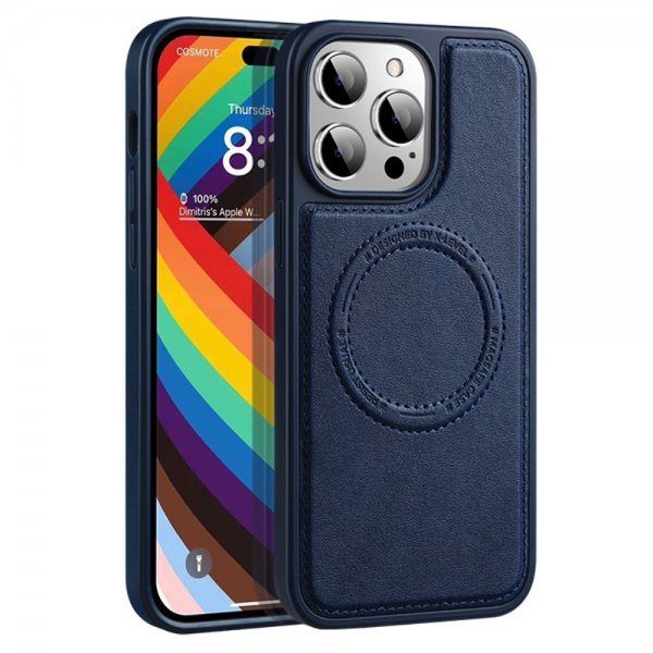 X-Level iPhone 15 Pro Deksel MagSafe Denim Jacket Blå