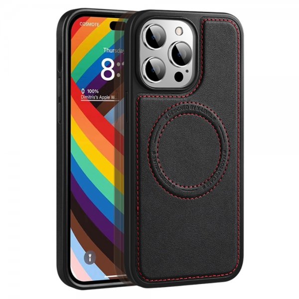 X-Level iPhone 15 Pro Deksel MagSafe Denim Jacket Svart