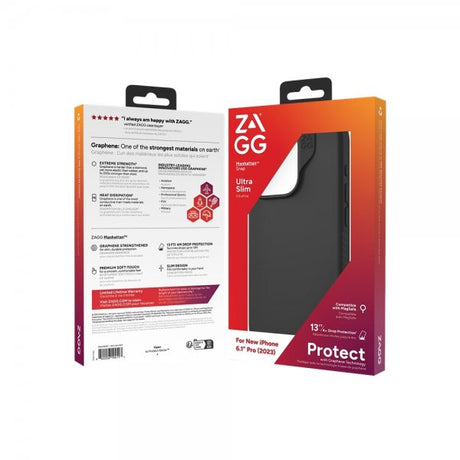 Zagg iPhone 15 Pro Deksel Manhattan Snap Svart