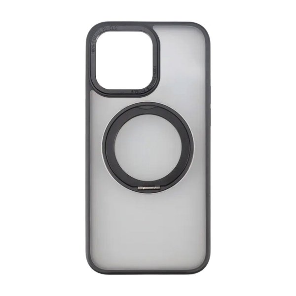 Rvelon iPhone 15 Pro Deksel Roterbart Stativ Svart
