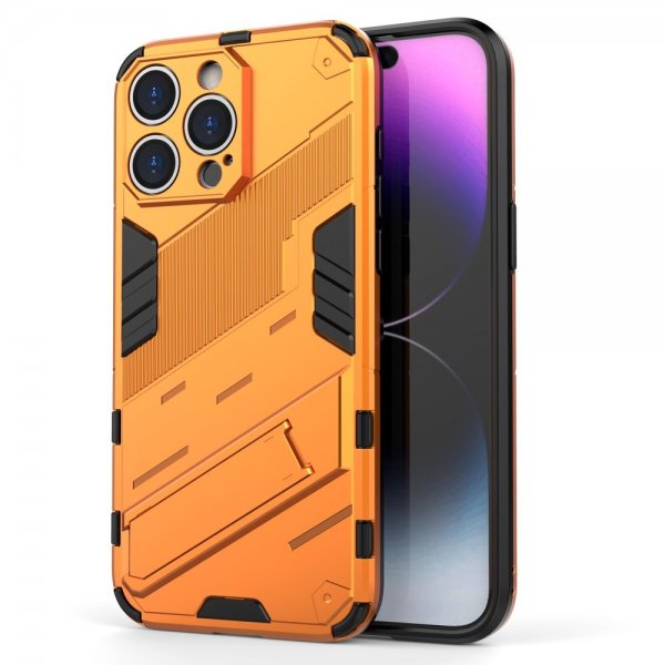 iPhone 15 Pro Deksel med Stativ Oransje