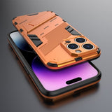 iPhone 15 Pro Deksel med Stativ Oransje