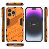 iPhone 15 Pro Deksel med Stativ Oransje