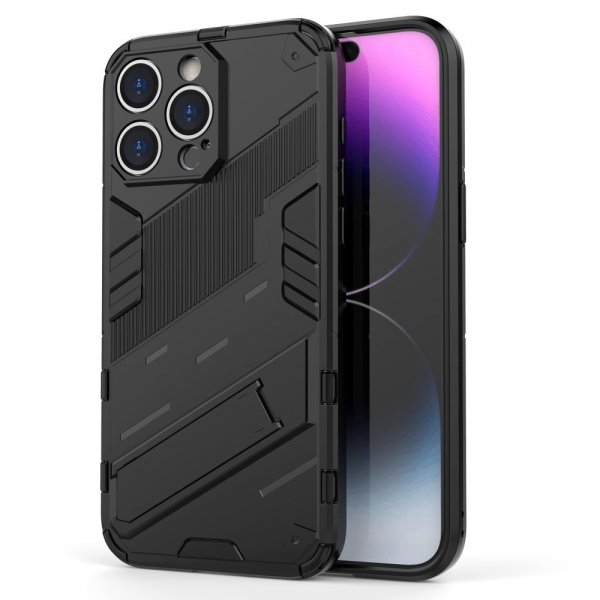 iPhone 15 Pro Deksel med Stativ Svart