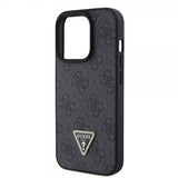 Guess iPhone 15 Pro Deksel Metal Logo Strass Crossbody Strap Svart