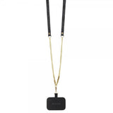 Guess iPhone 15 Pro Deksel Metal Logo Strass Crossbody Strap Svart