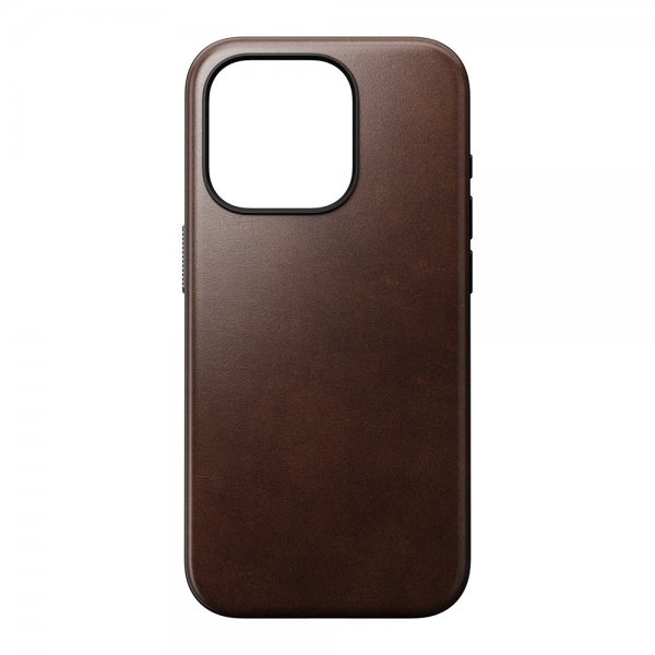 Nomad iPhone 15 Pro Deksel Modern Leather Case Horween Rustic Brown