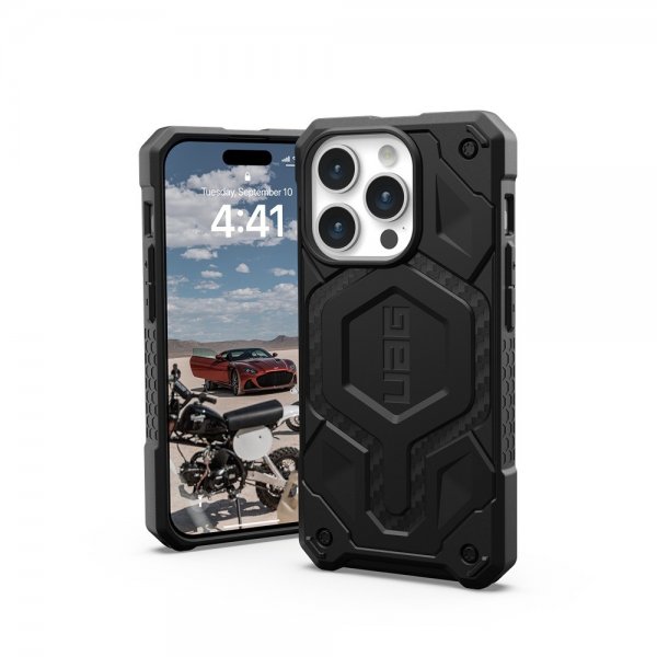 Urban Armor Gear (UAG) iPhone 15 Pro Deksel Monarch Pro MagSafe Carbon Fiber