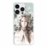 iPhone 15 Pro Deksel Motiv Blomsterjente