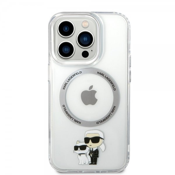 Karl Lagerfeld iPhone 15 Pro Deksel NFT Karl & Choupette Transparent