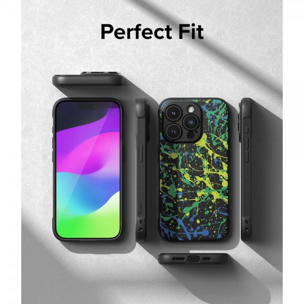 Ringke iPhone 15 Pro Deksel Onyx Design Action Painting