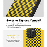 Ringke iPhone 15 Pro Deksel Onyx Design Checkerboard Yellow