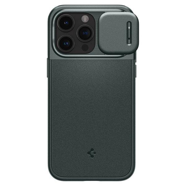 Spigen iPhone 15 Pro Deksel Optik Armor MagFit Abyss Green
