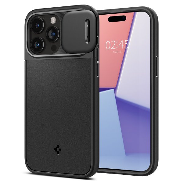 Spigen iPhone 15 Pro Deksel Optik Armor MagFit Svart