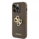 Guess iPhone 15 Pro Deksel Perforated Glitter Brun