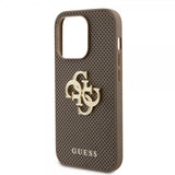 Guess iPhone 15 Pro Deksel Perforated Glitter Brun