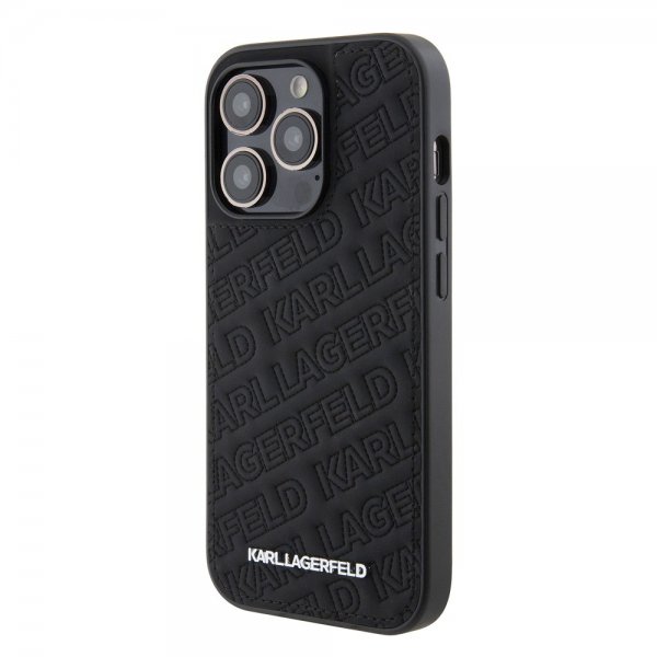 Karl Lagerfeld iPhone 15 Pro Deksel Quilted K Pattern Svart