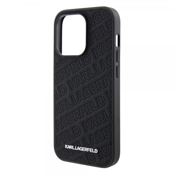 Karl Lagerfeld iPhone 15 Pro Deksel Quilted K Pattern Svart