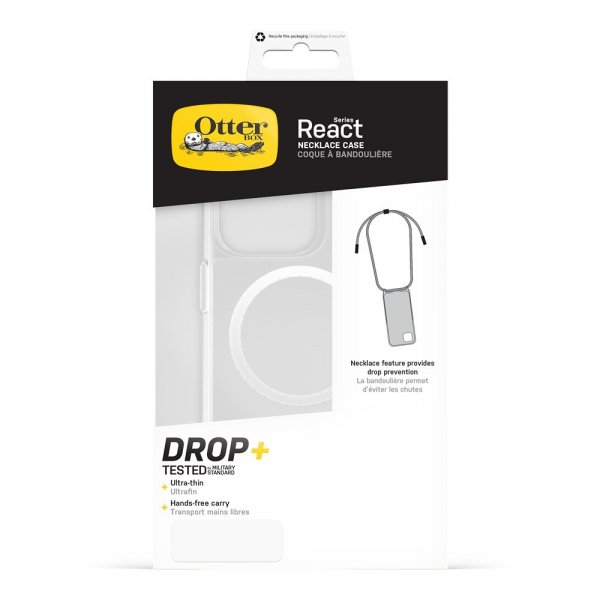 Otterbox iPhone 15 Pro Deksel React Necklace MagSafe Transparent