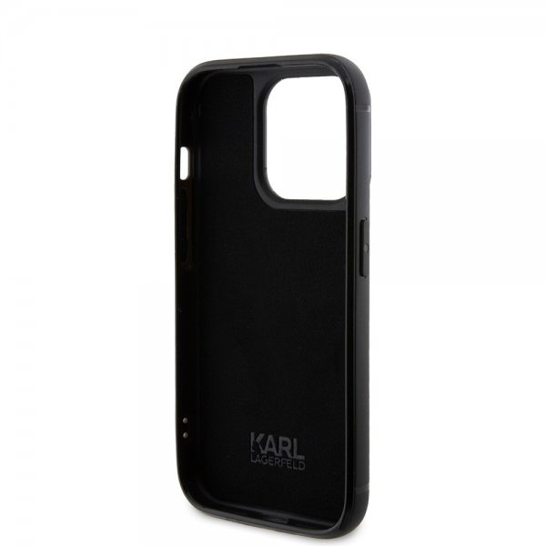 Karl Lagerfeld iPhone 15 Pro Deksel Rhinestone Svart