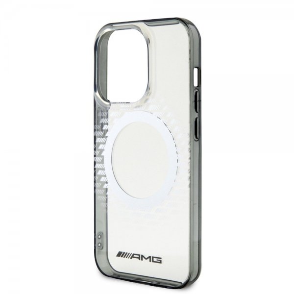 Mercedes Benz iPhone 15 Pro Deksel Rhombus Pattern MagSafe AMG Transparent