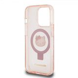 Hello Kitty iPhone 15 Pro Deksel Ring Stand MagSafe Rosa