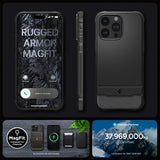 Spigen iPhone 15 Pro Deksel Rugged Armor MagFit Matte Black