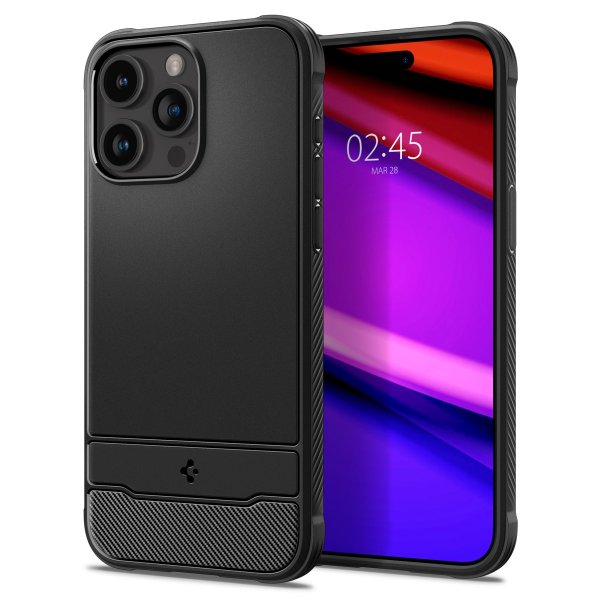 Spigen iPhone 15 Pro Deksel Rugged Armor MagFit Matte Black