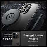 Spigen iPhone 15 Pro Deksel Rugged Armor MagFit Matte Black