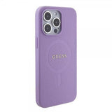 Guess iPhone 15 Pro Deksel Saffiano MagSafe Lilla