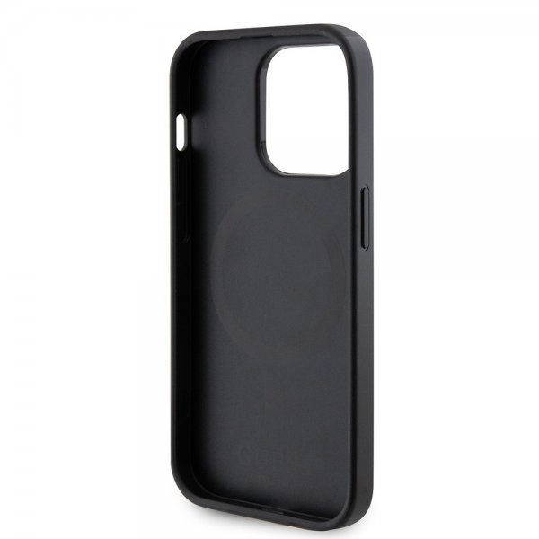 Guess iPhone 15 Pro Deksel Saffiano MagSafe Svart