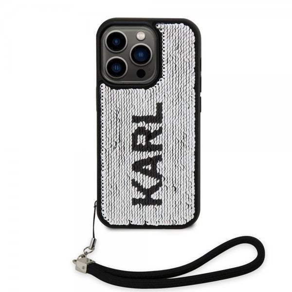 Karl Lagerfeld iPhone 15 Pro Deksel Sequin Svart