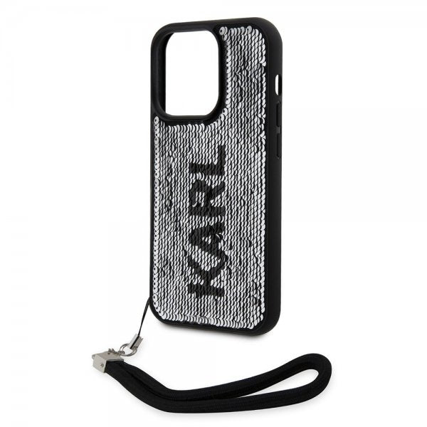 Karl Lagerfeld iPhone 15 Pro Deksel Sequin Svart