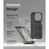 Ringke iPhone 15 Pro Deksel Silicone Magnetic Grå