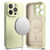 Ringke iPhone 15 Pro Deksel Silicone Magnetic Sunny Lime