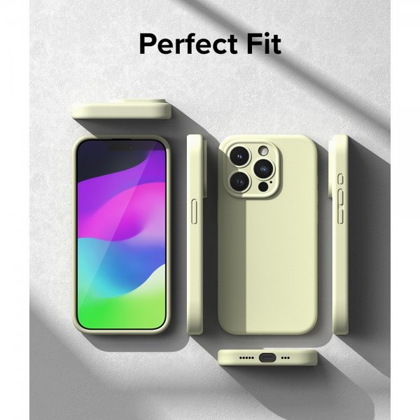 Ringke iPhone 15 Pro Deksel Silicone Magnetic Sunny Lime