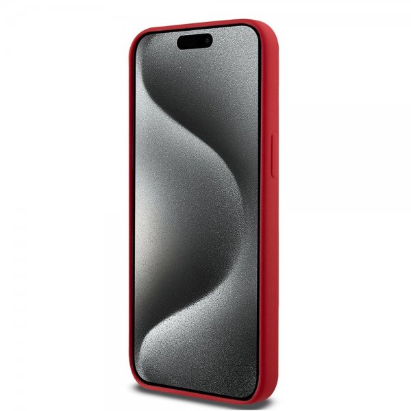 Ferrari iPhone 15 Pro Deksel Silicone MagSafe Rød