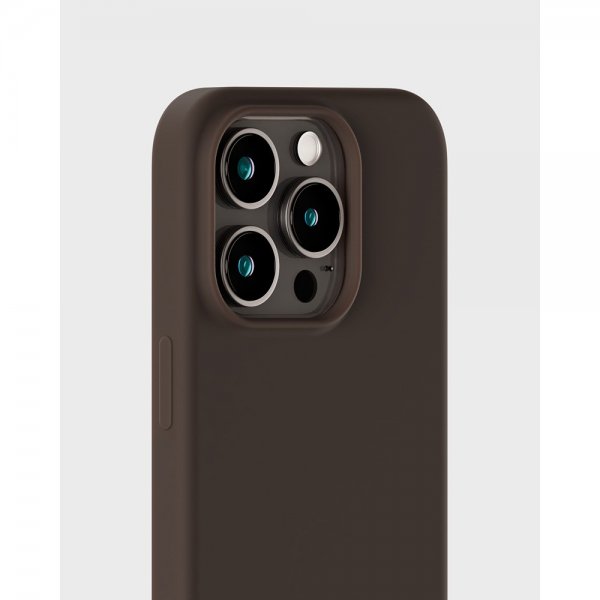 holdit iPhone 15 Pro Deksel Silikon Chocolate