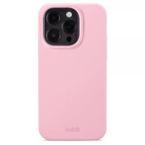 holdit iPhone 15 Pro Deksel Silikon Rosa