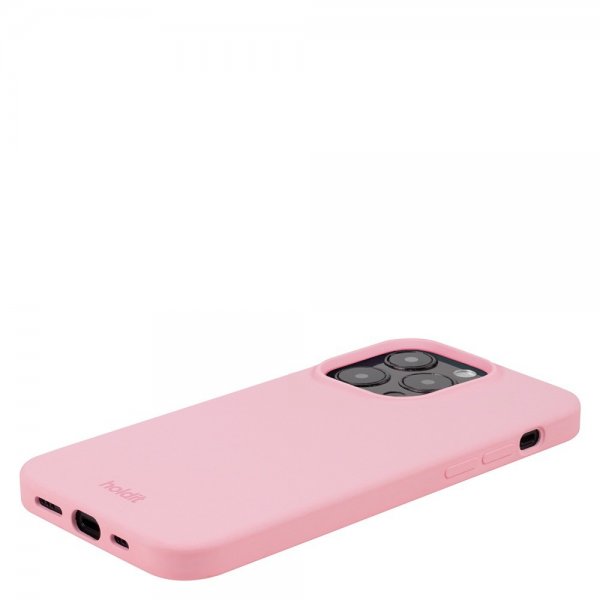 holdit iPhone 15 Pro Deksel Silikon Rosa