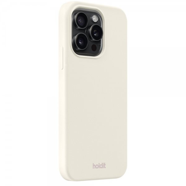 holdit iPhone 15 Pro Deksel Silikon Soft Linen