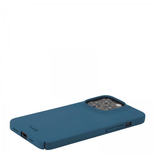 holdit iPhone 15 Pro Deksel Slim Case Denim Blue