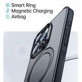 Baseus iPhone 15 Pro Deksel Smart Ring Series MagSafe Svart