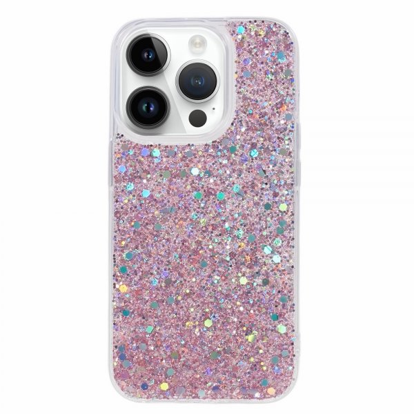 Nordic Covers iPhone 15 Pro Deksel Sparkle Series Blossom Pink