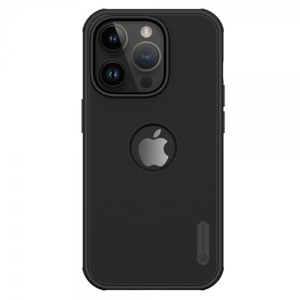 Nillkin iPhone 15 Pro Deksel Super Frosted Shield Pro Logo Hole Svart