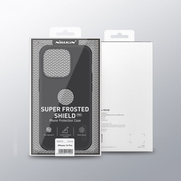 Nillkin iPhone 15 Pro Deksel Super Frosted Shield Pro Logo Hole Svart