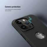 Nillkin iPhone 15 Pro Deksel Super Frosted Shield Pro Logo Hole Svart
